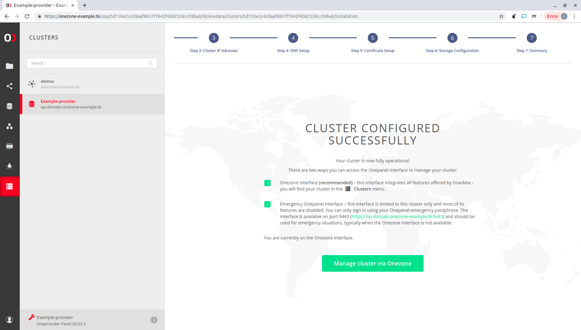 Cluster-configured-successfully