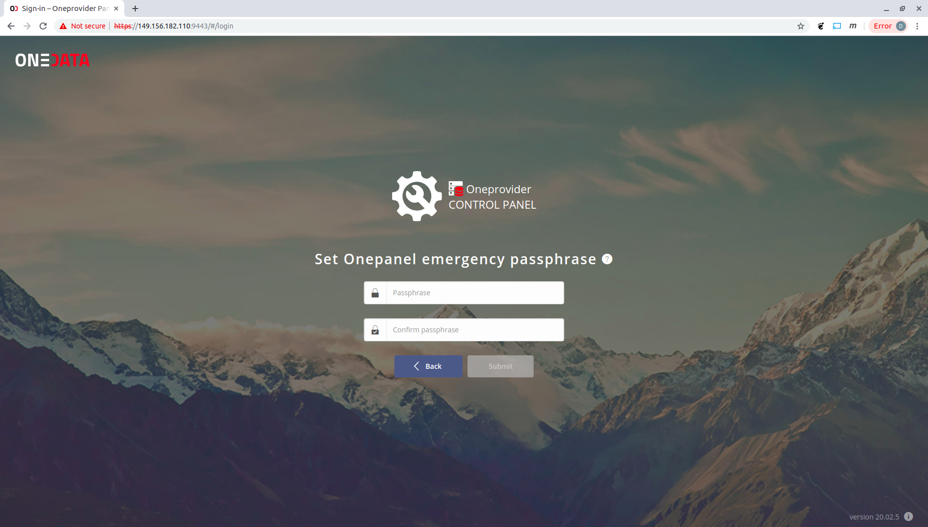 Set-onepanel-emergency-passphrase