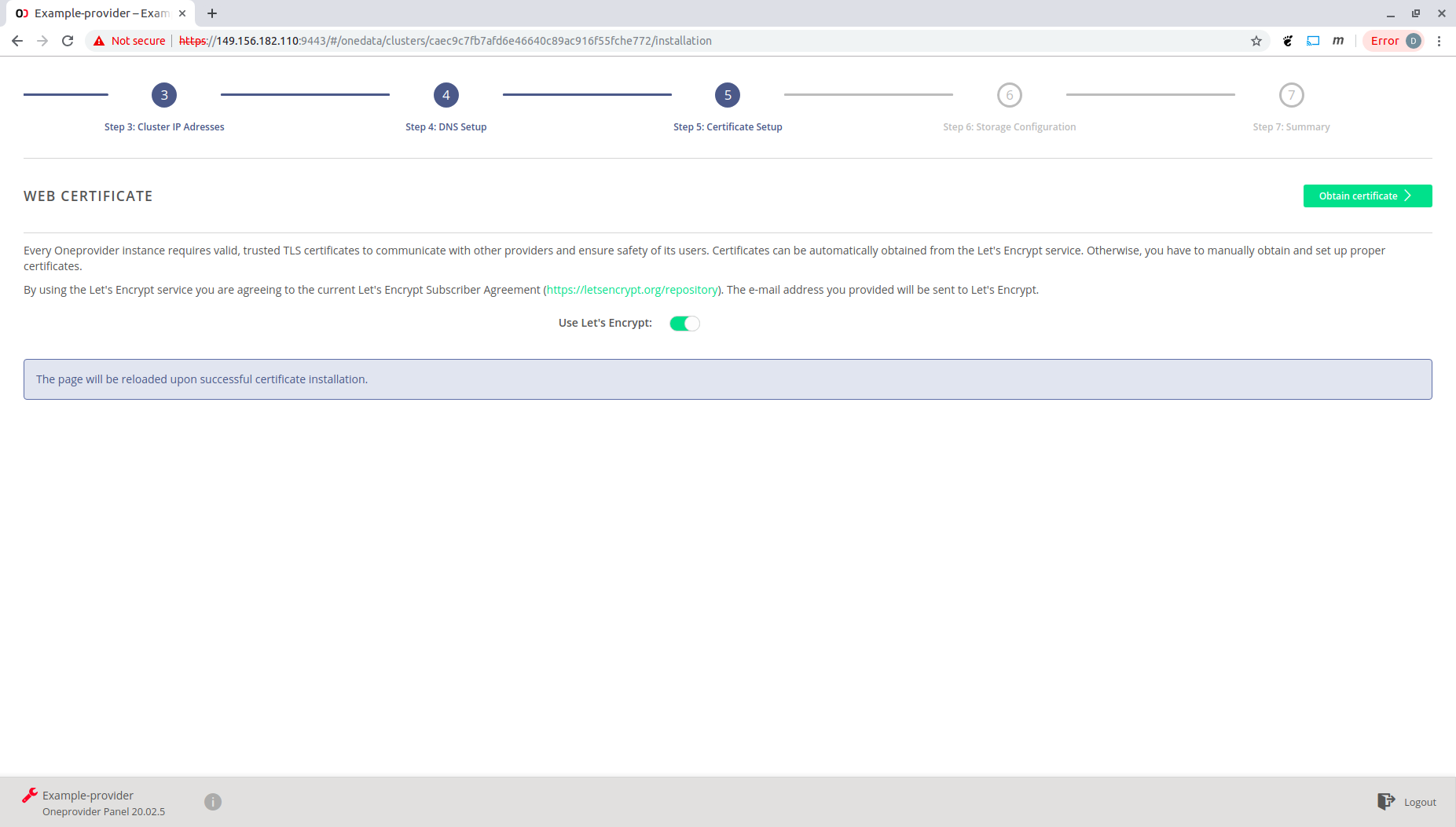 Web-certificate